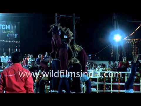 Students of Sri Katch Swaminarayan School performs at Rann Utsav, Gujarat