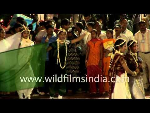 Participant performs on Vande Mataram song - Rann Utsav, Gujarat