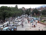 Traffic moving on a busy road in Kathmandu city, Nepal