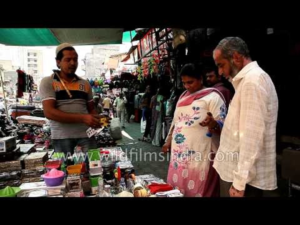 Plastic kitchenware at a roadside market, Gandhi Road, Ahmedabad