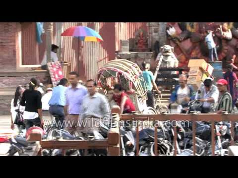 Crowded Basantapur Durbar Square - Kathmandu, Nepal