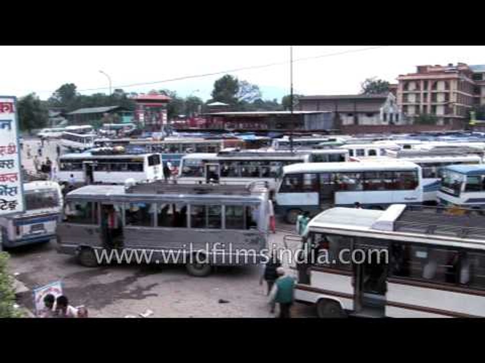 Local bus stand in Kathmandu - Nepal