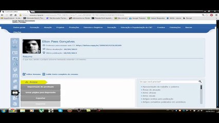 Salvando em PDF. Currículo Lattes