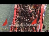Pilgrims take Holy dip in river Ganges - Haridwar Kumbh Mela