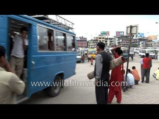Nepali women at Putali sadak in Kathmandu, Nepal : Everyday street scene