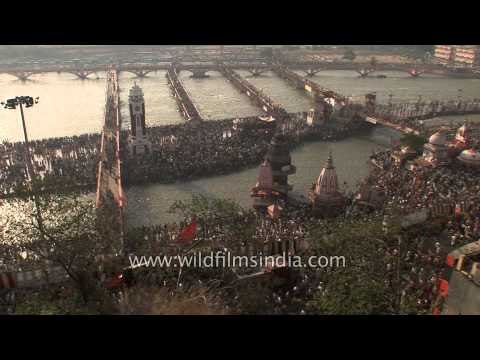 People from different parts of the world throng Haridwar for India's Kumbh Mela