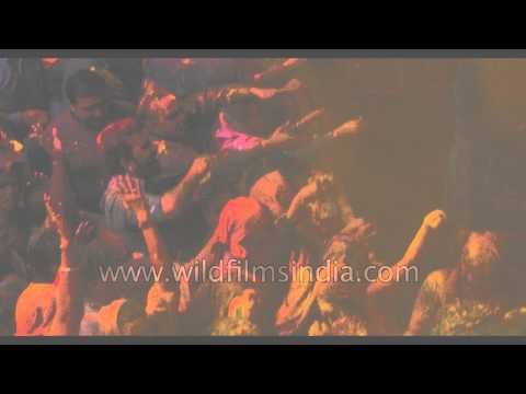 Holi Festival Celebrated At Banke Bihari Temple - India