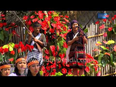 Mizos sing with guns, at Anthurium flower festival in Mizoram