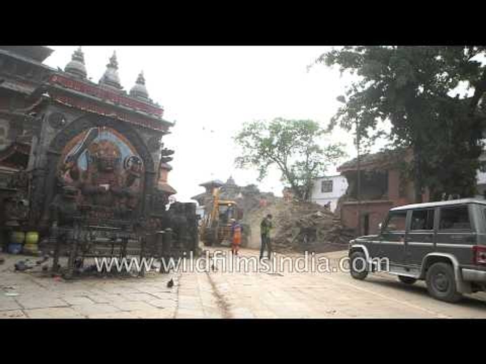 Ruins of Basantapur Durbar Square after earthquake tremors, Kathmandu