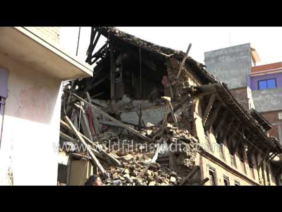 Damaged buildings at Sankhu village - Kathmandu