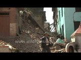 Buildings damaged by earthquake in Nepal