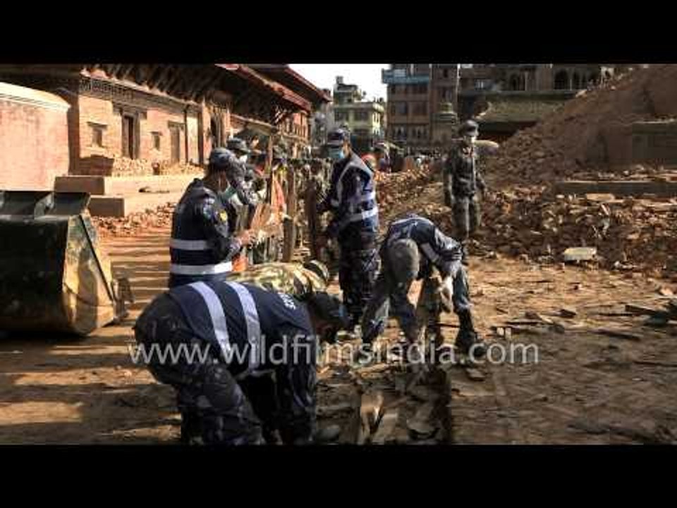 Nepal - Patan Darbur Square damaged in earthquake
