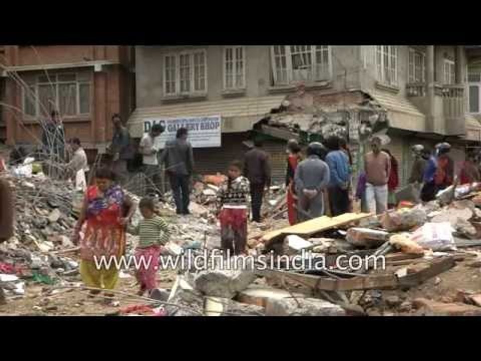 Massive earthquake damage in Nepal