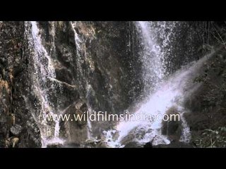 Waterfall on way to Yamunotri Temple in Uttarakhand