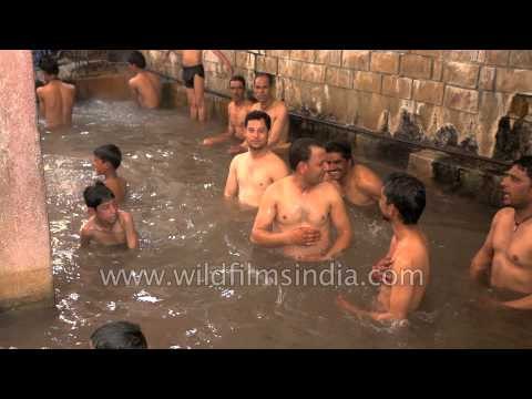 Himalaya produces boiling hot suplhur water at temple to the Ganges