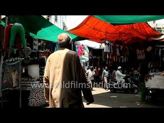 Ladies salwar suits for sale at street market, Gandhi Road, Ahmedabad