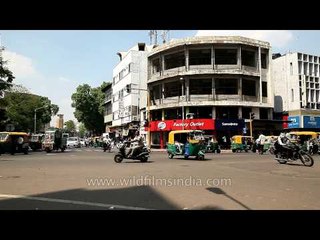 Daytime street scene on Relief Road, Ahmedabad, Gujarat