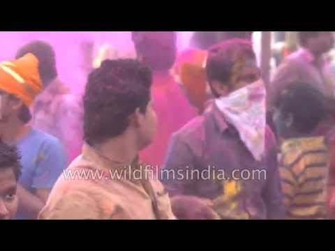 Vrindavan gets drenched in colours during Holi