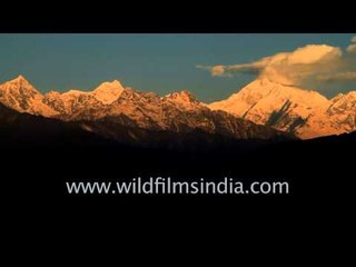 Brilliant cloud, sky and mountain time lapse over Kanchenjunga, India