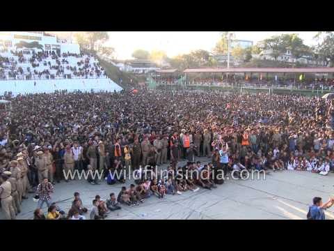 Crowd screams, jumps and dances - Chapchar Kut, Mizoram