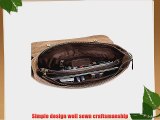 Jam_closet FB8003 Cotton Canvas Genuine Leather Cross Body Laptop Messenger Shoulder bag Briefcases