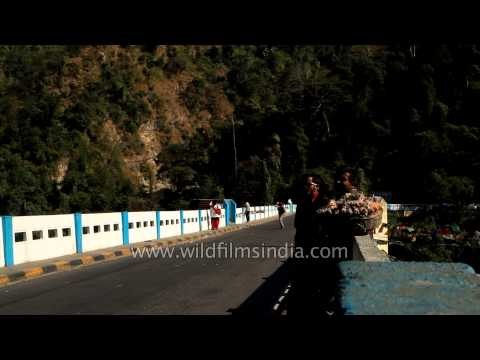 Coronation Bridge over river Teesta in Sikkim, India