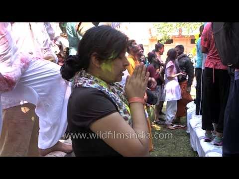 Parmarth Niketan celebrates 'Festival of Colours' - Rishikesh