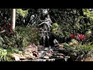 Sculptures of Lord Shiva at a garden in Parmarth Ashram