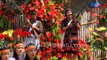 Mizo tribesmen chant folk songs and fire matchlock guns