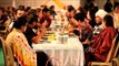 People from different countries dine together at International Yoga festival