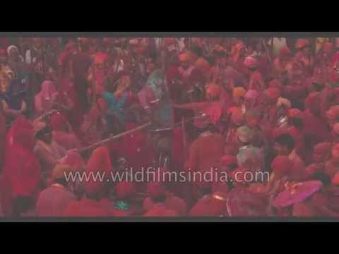 Barsana village celebrates the festival of Holi