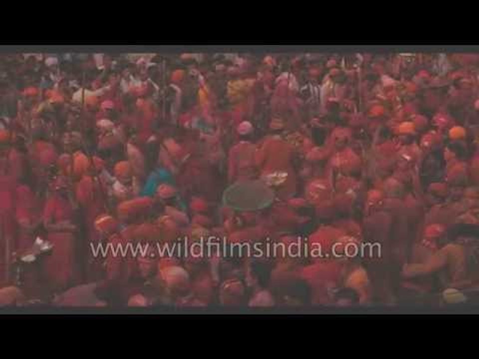 Lathmaar holi in Barsana, Uttar Pradesh