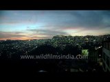 Mist covers twinkling lights of Mizoram's Aizawl in stunning time lapse