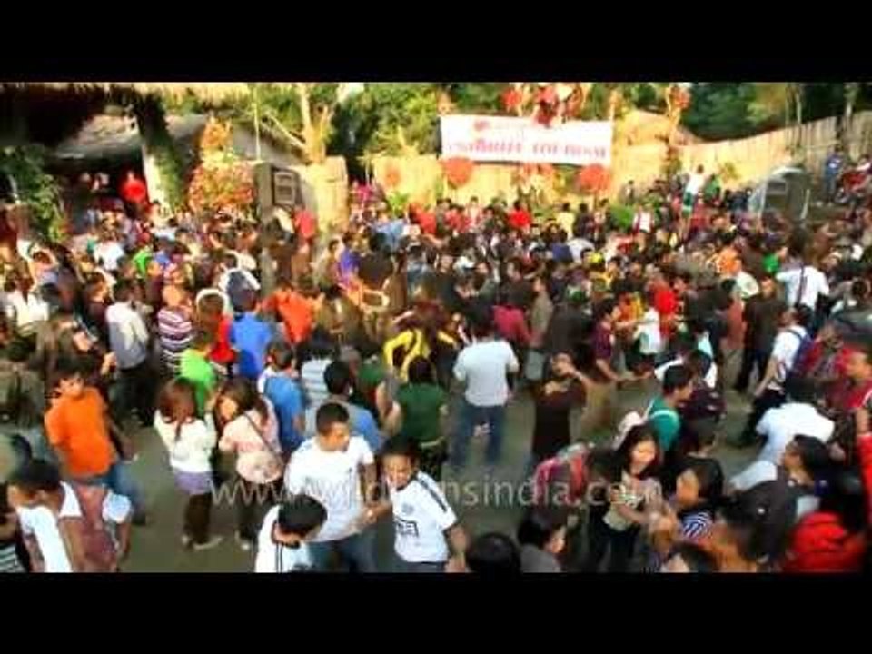 Mass dance during the Anthurium festival - Mizoram