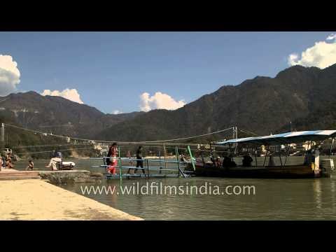 Parmarth Ghat on the banks of river Ganga, Rishikesh