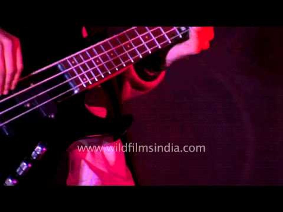 Rock band Lazy finger performs live in Ranka, Sikkim