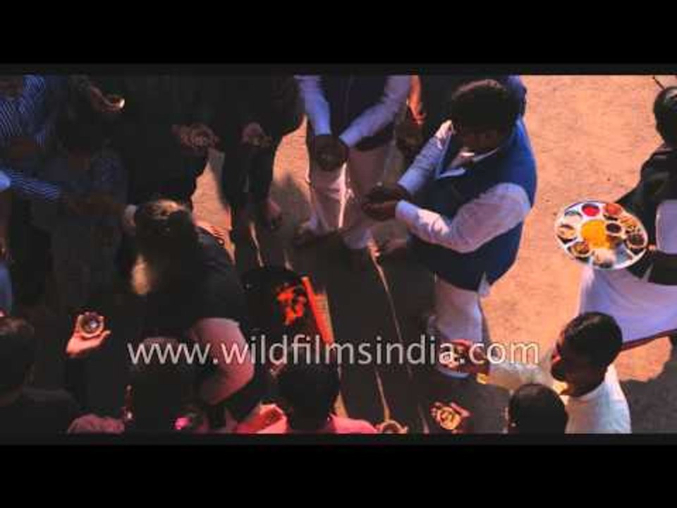 Puja performed at Keshi Ghat on occasion of Holi festival - Vrindavan