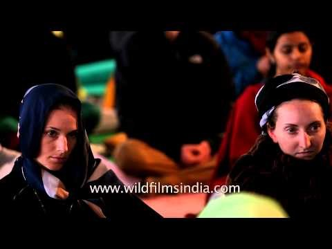 People attend satsang by Pujya Shankaracharya Swami Divyanand Teerthji - Rishikesh