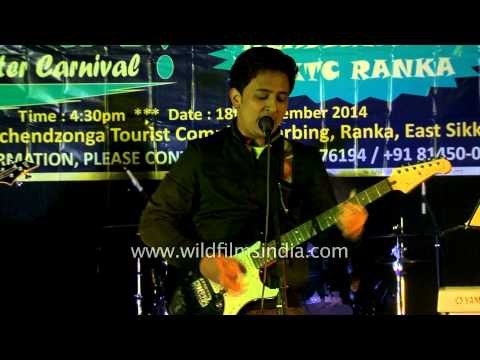 Lazy Finger band performs Rock and Roll in Sikkim