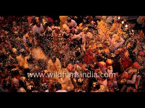 Hindus celebrate Holi in Vrindavan, India