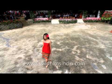 Modern Mizo outfits displayed at Anthurium Festival