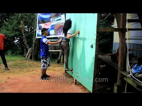 Rock climbing an adventure sport a part of Anthurium Festival