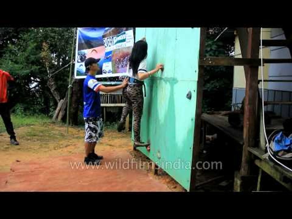 Rock climbing an adventure sport a part of Anthurium Festival