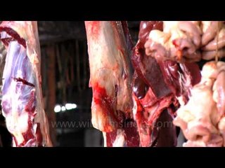 Who says Indians are vegetarian? See a meat shop in India