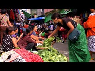 Women transact at vegetable market in Mizoram