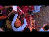 Holi played with flowers at Keshi Ghat, Vrindavan - Slow motion