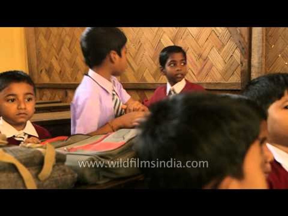 Students in a classroom - India