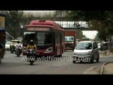 Delhi traffic on Ring Road near Friends Colony and Ashram Chowk