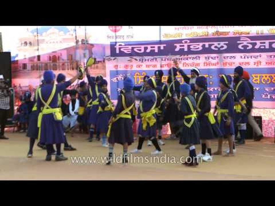 Nihang warriors display their Gatka skills in Punjab