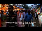 Crowded streets of market in Anandpur Sahib, Punjab